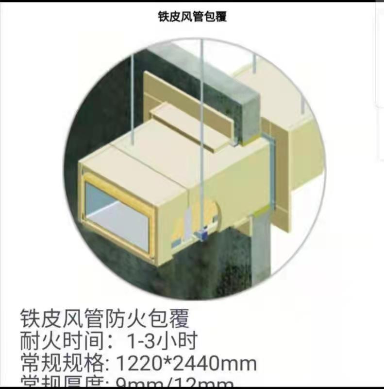 風管包覆硅酸鹽防火板